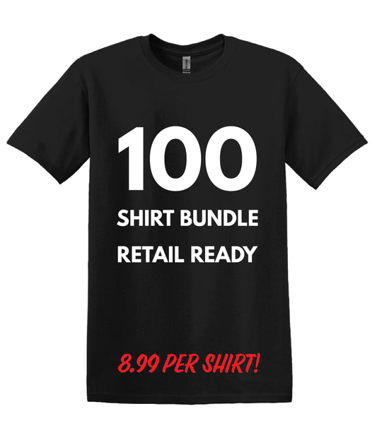 100 T-SHIRT BUNDLE | RETAIL READY